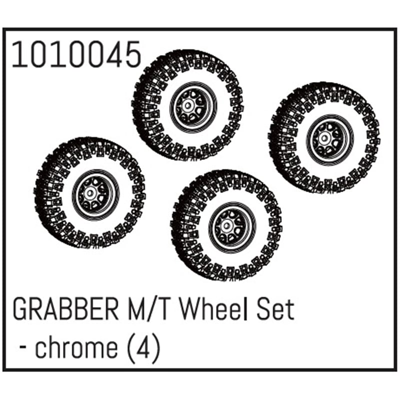 GRABBER M/T Wheel Set - chrome 4 un