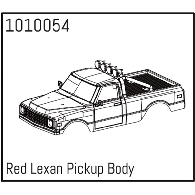 Red Lexan Pickup Body