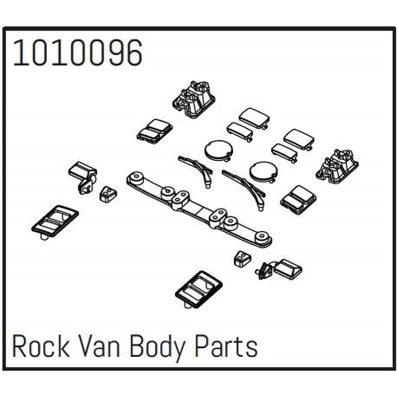 Rock Van Body Parts - PRO Crawler 1:18