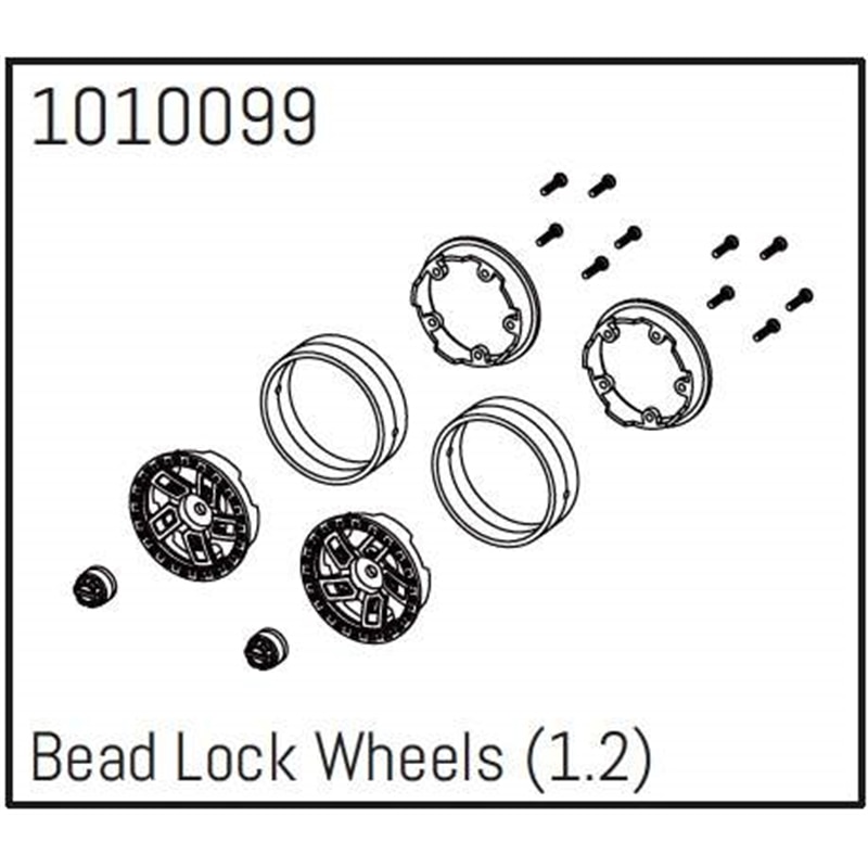 1.2 Beadlock Wheels - PRO Crawler 1:18 4un