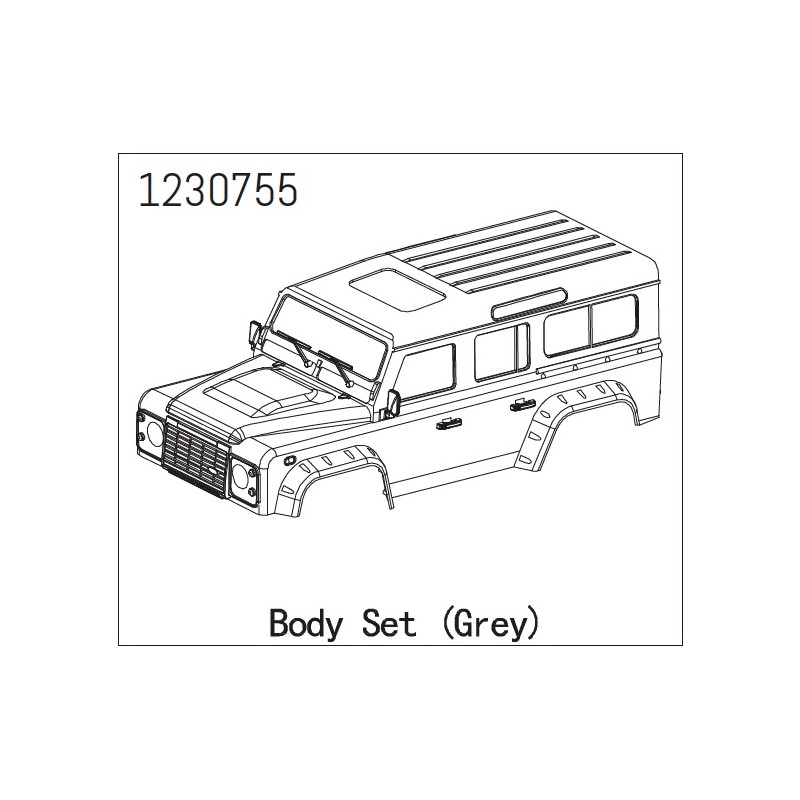 Hard Plastic Body Set (Grey) - LANDI