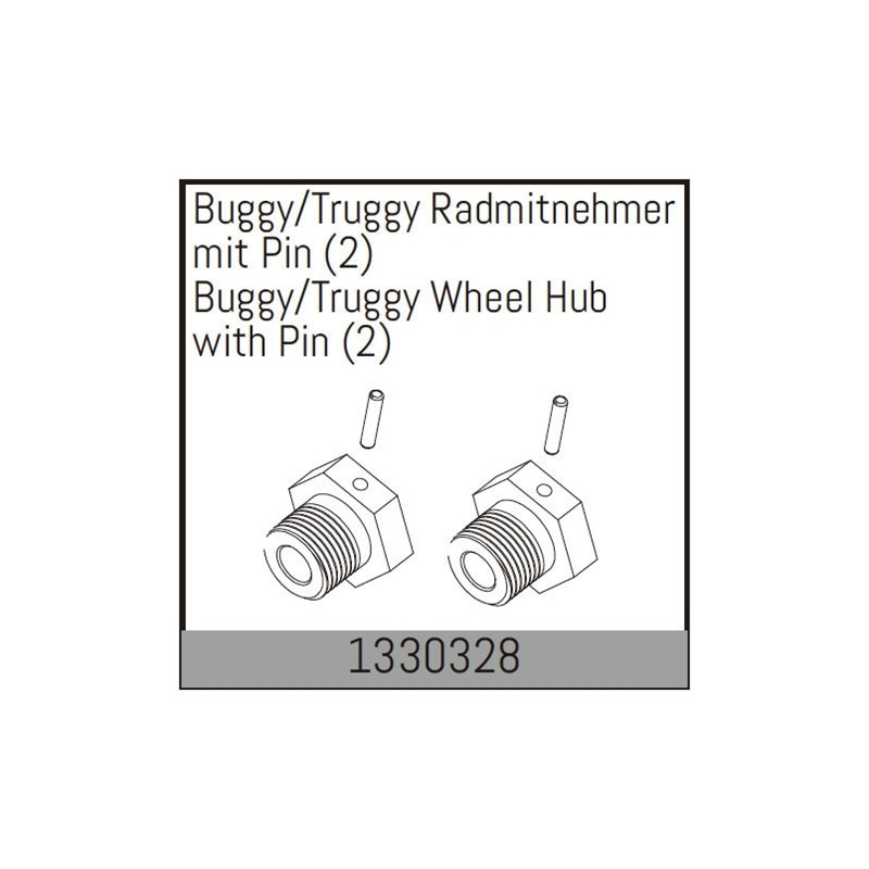 Buggy/Truggy Wheel Hub with Pin