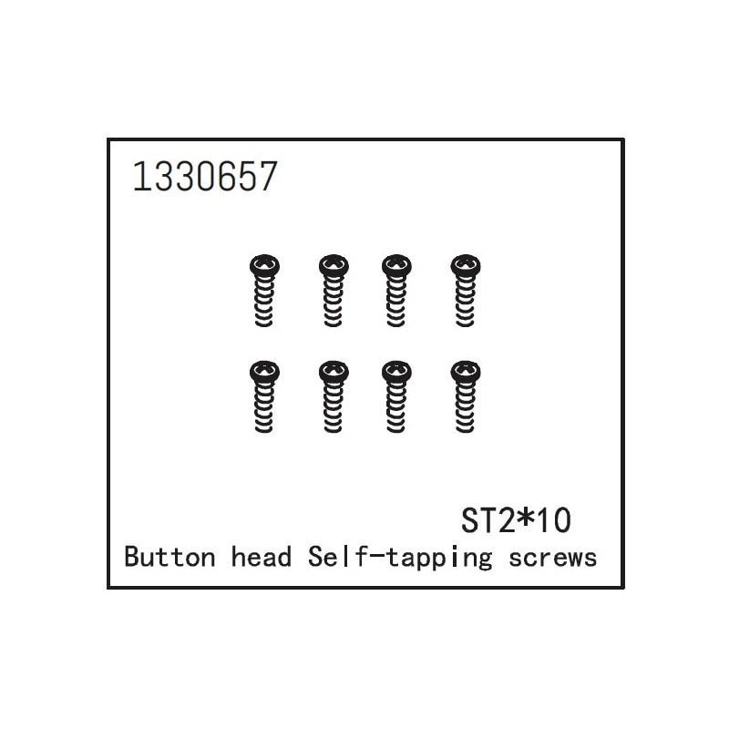 Button Head self-tapping Screws ST2x10
