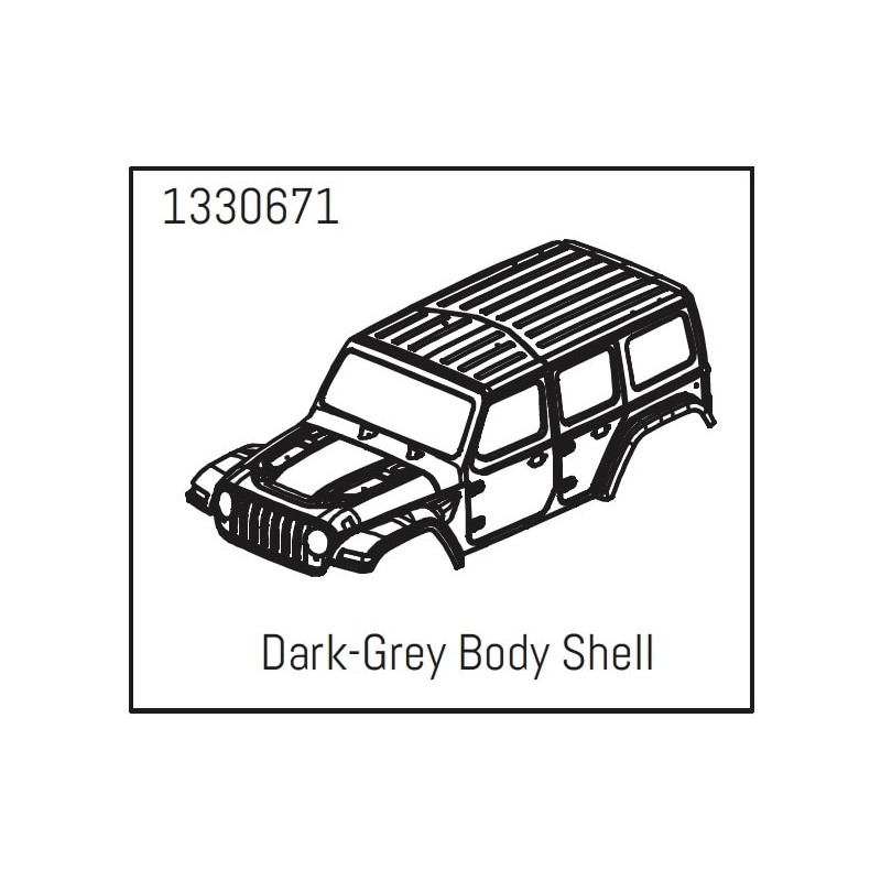 PC Body Shell Dark-Grey - Yucatan