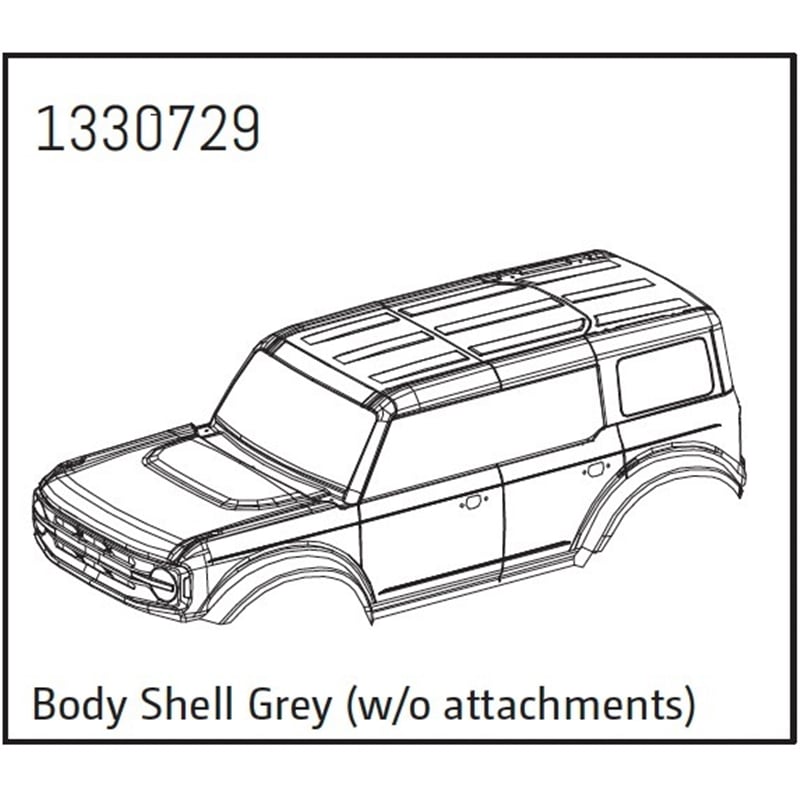 Body Shell grey w/o attachments - BronX