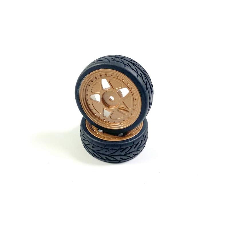 Aluminum wheel set - copper-coloured