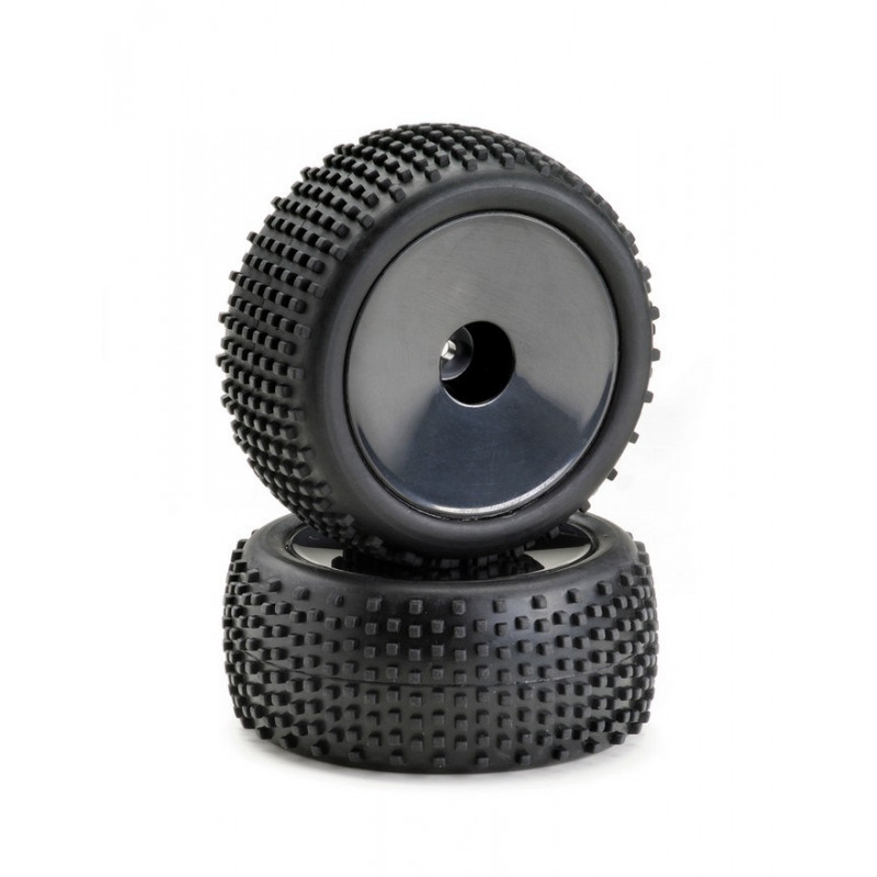 Wheel Set Buggy Disc Offroad rear Black (2) 1:10