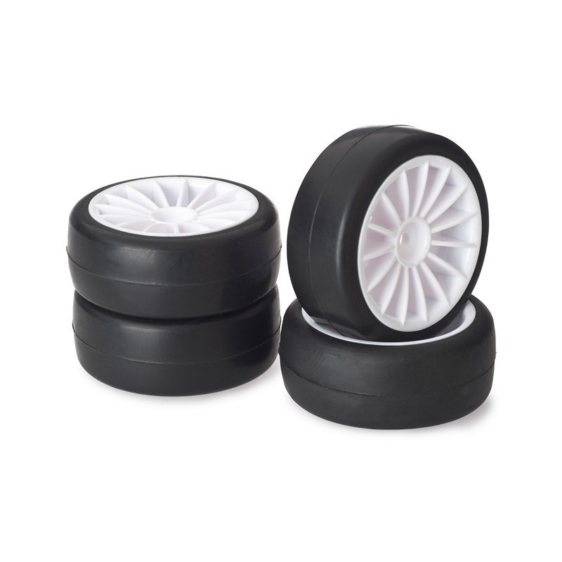 Wheel Set Onroad 15 Spoke / Slick white 1:10 (4 pcs)