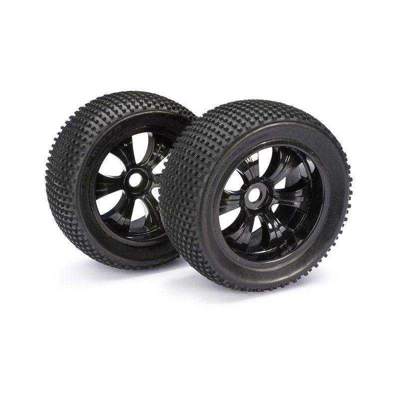 Wheel Set LP Truggy Dirt schwarz 1:8 (2 pcs)