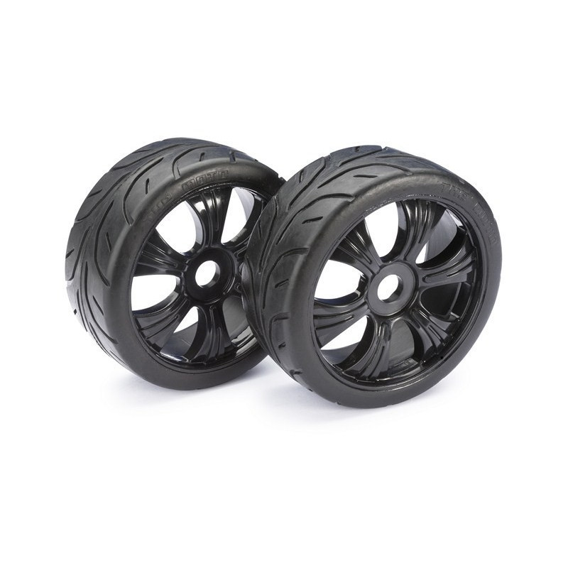 Wheel Set LP Buggy äStreetô black 1:8 (2 pcs)