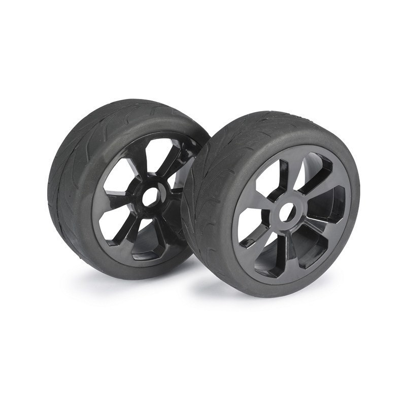 Wheel Set Buggy 6 Spoke / Street black 1:8 (2 pcs)