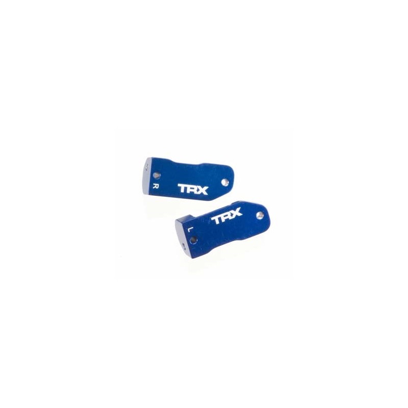 Caster blocks 30-degree blue-anod 6061-T6 ALUM left-right