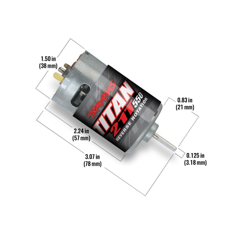 Motor Titan 550 reverse rotation (21-turns 14 volts)