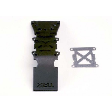 Skidplate front plastic black stainless steel plate