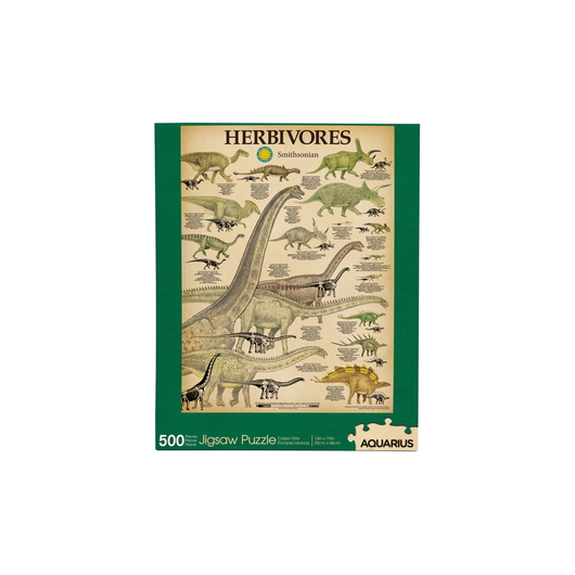 PUZZLE DE 500 PEÇAS SMITHSONIAN DINOSSAUROS HERBÍVOROS