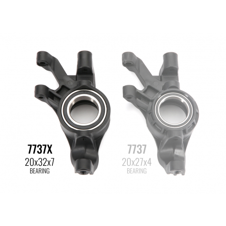 Steering blocks, left-right (require 20x32x7 ball bearings)