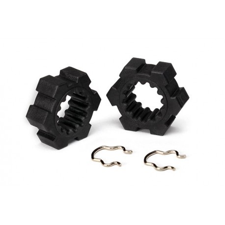 Wheel hubs, hex (2) hex clips (2)