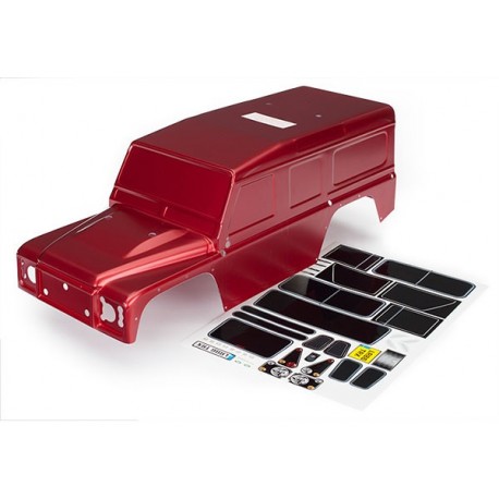 Body, Land Rover Defender, red (painted) decals