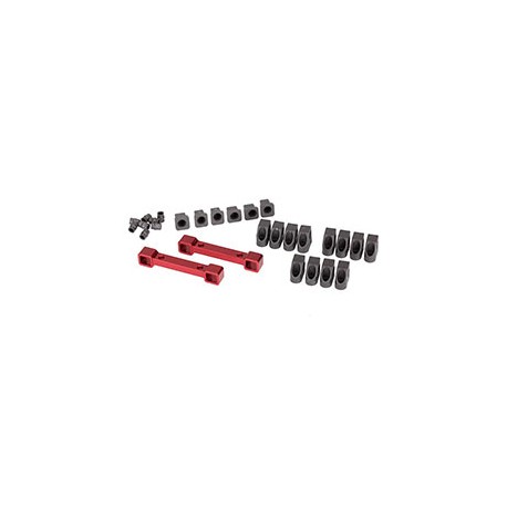 Mounts, suspension arms, ALUM (red-anod,front rear) hinge