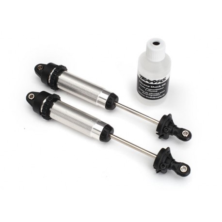 Shocks, GTR, 139mm, silver ALUM (fully assembled wo springs)