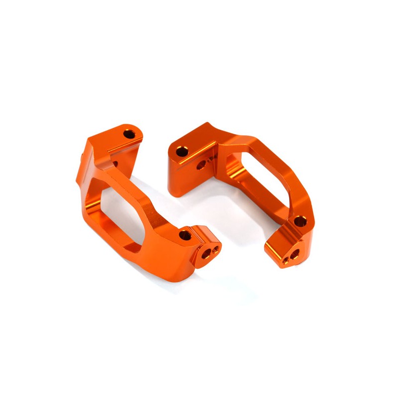 Caster blocks (c-hubs), 6061-T6 ALUM (orange-anod), left-rig