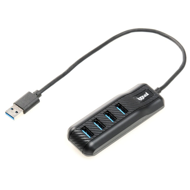 Hub USB x 4 Portas USB 3.1 Iggual CARBON