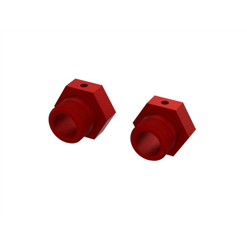 Aluminum wheel hex 24mm (red) (2)