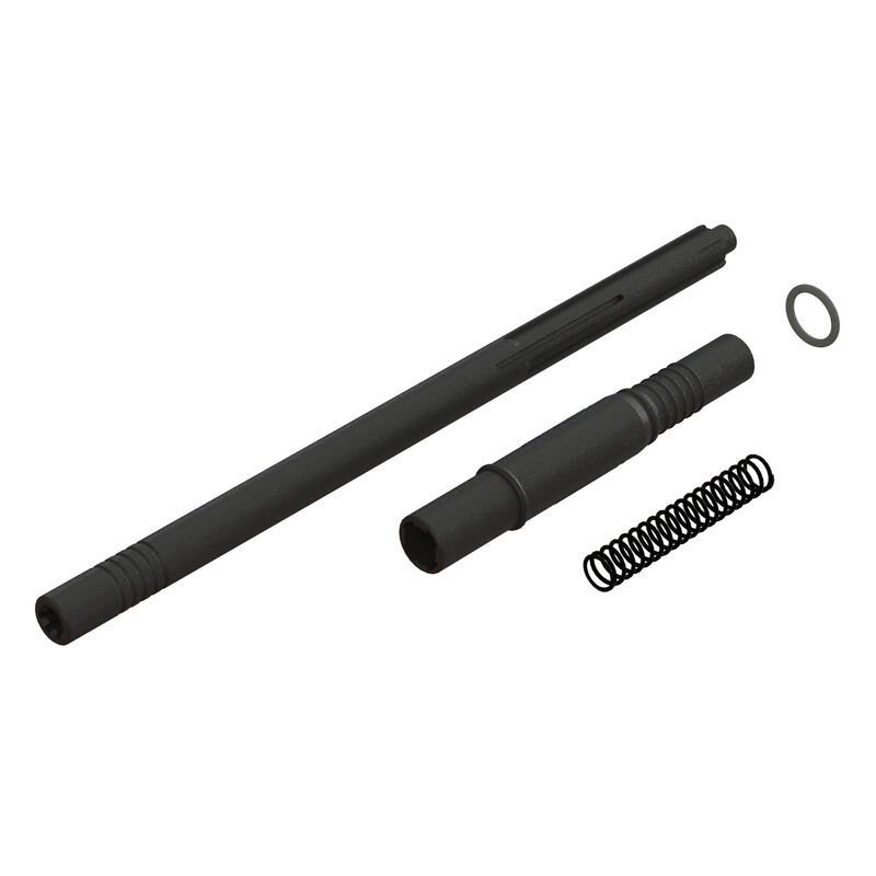 Composite center slider driveshaft set