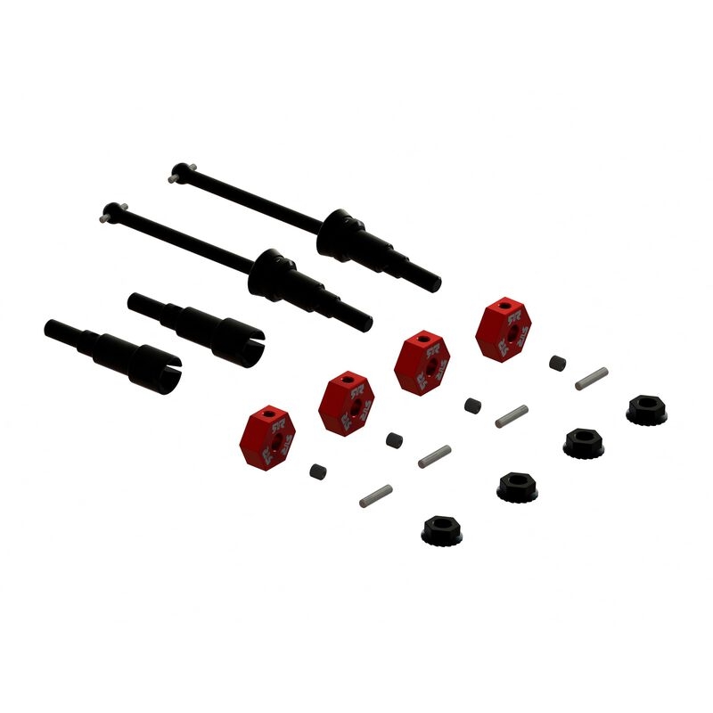 Metal axle & wheel hex set b (4pcs) - grom