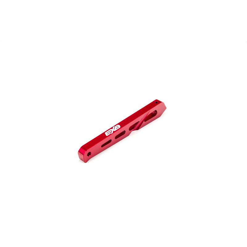 Rear center aluminum chassis brace, 87mm redb