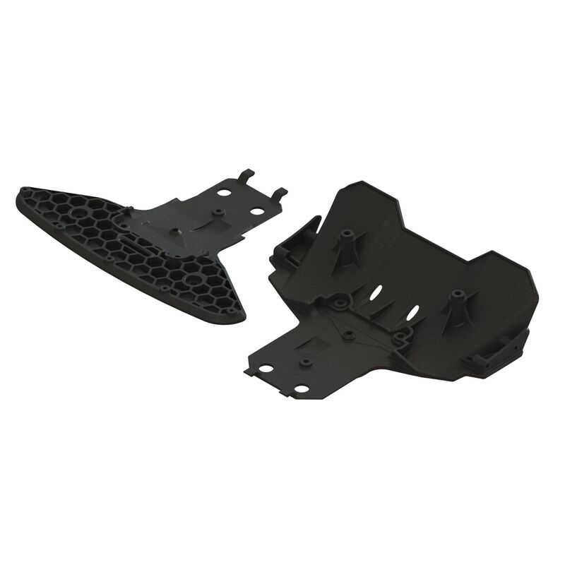 Lower front bumper and rear diffuser set