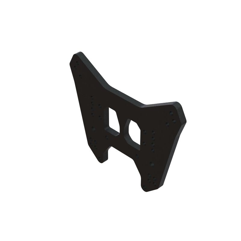 Rear shock tower, aluminum, black