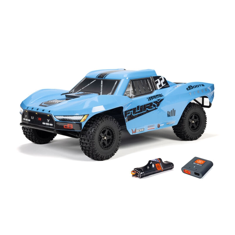ARRMA 1/10 FURY MEGA 550 2WD Short Course Truck RTR, Azul