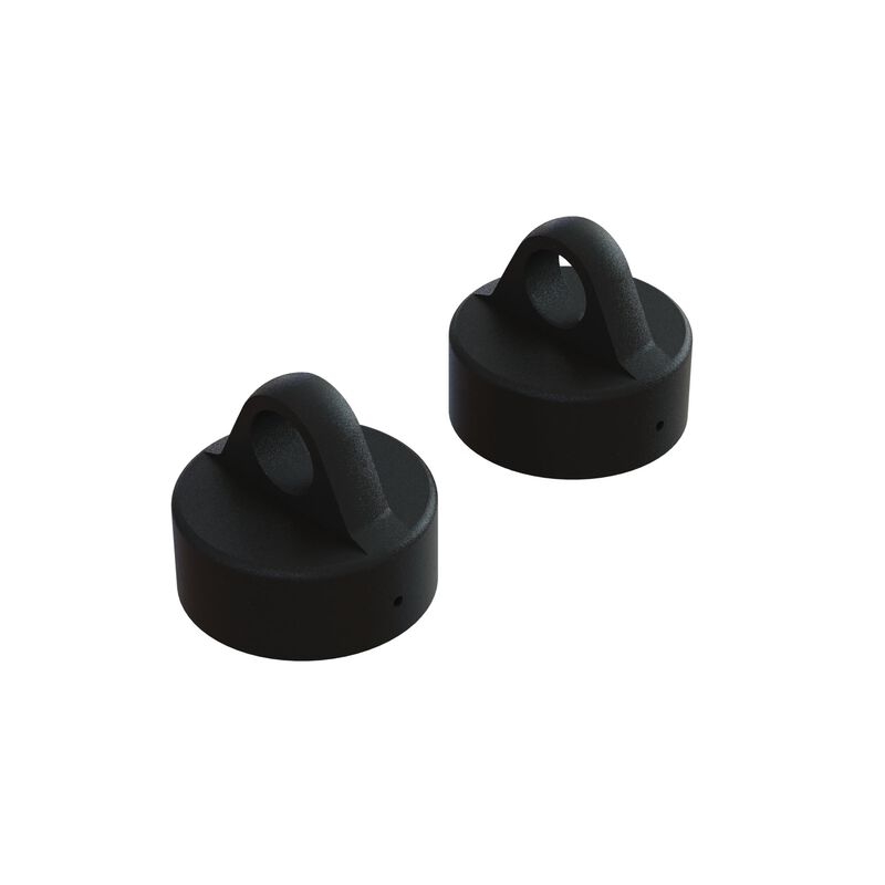 Aluminum shock cap (black) (2)