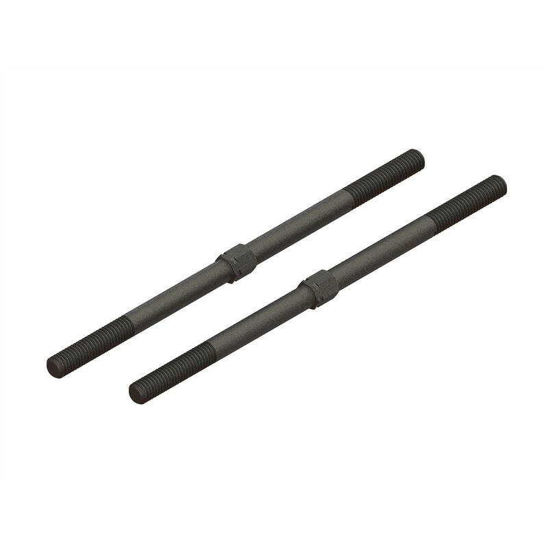 Steel turnbuckle m6x130mm (black) (2)