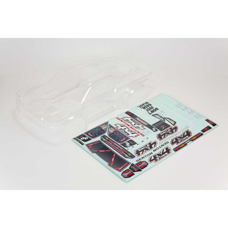 Senton 4x4 clear body w/decals and window masks