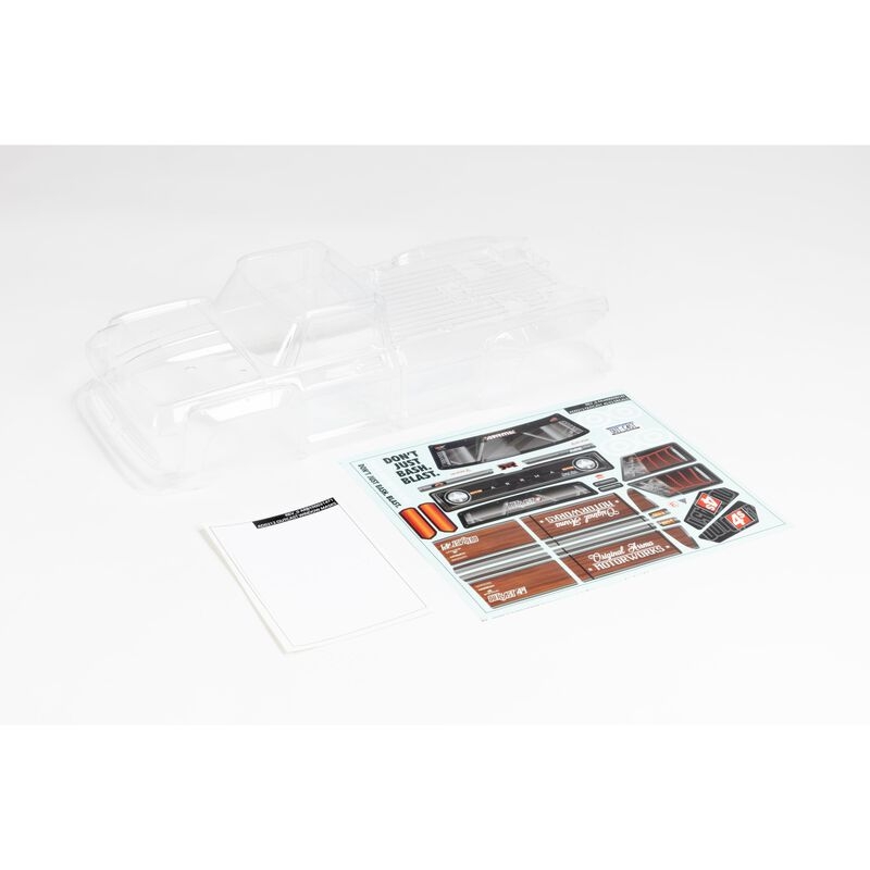 Outcast 4x4 4s clear body w/decals and window mask