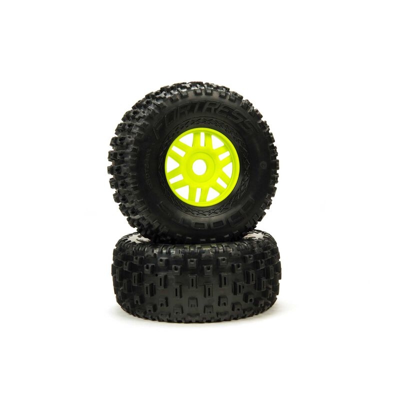 Dboots fortress tyre set glued green (pair)