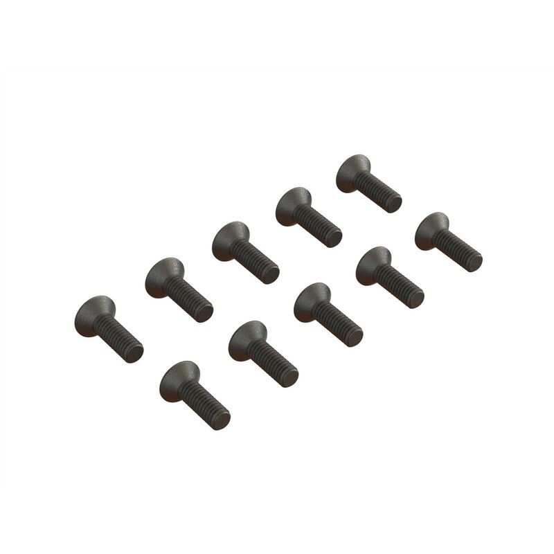 Flat head hex machine screw m2.5x8mm (10)