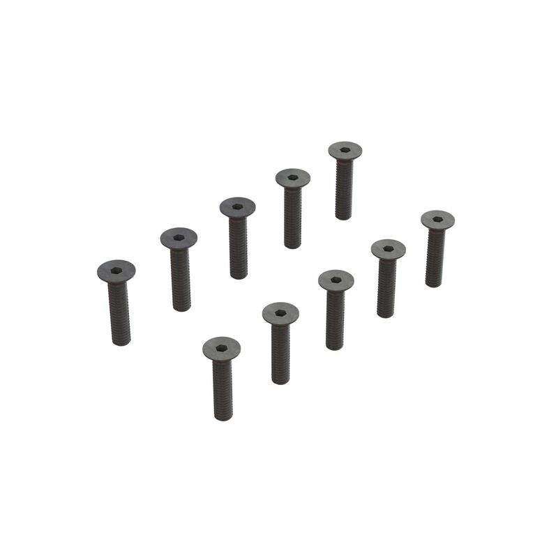 Flat head hex machine screw, m3.5x16mm (10)