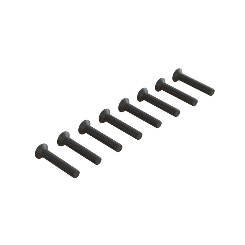 Flat head hex machine screw m3x18mm (10)