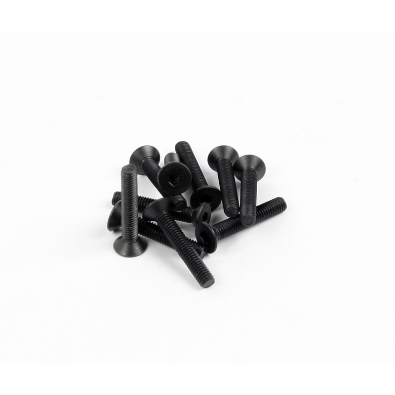 M3x18mm Hex Socket Flat Head (Black) (10pcs)