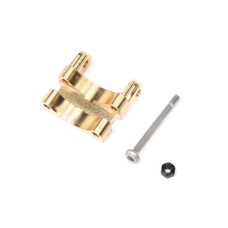Rear upper link mount, brass 1.5g: scx24