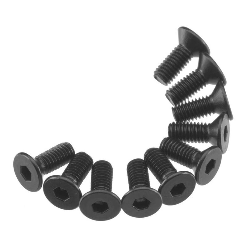 Axa144 hex flat head m3x8mm black (10)