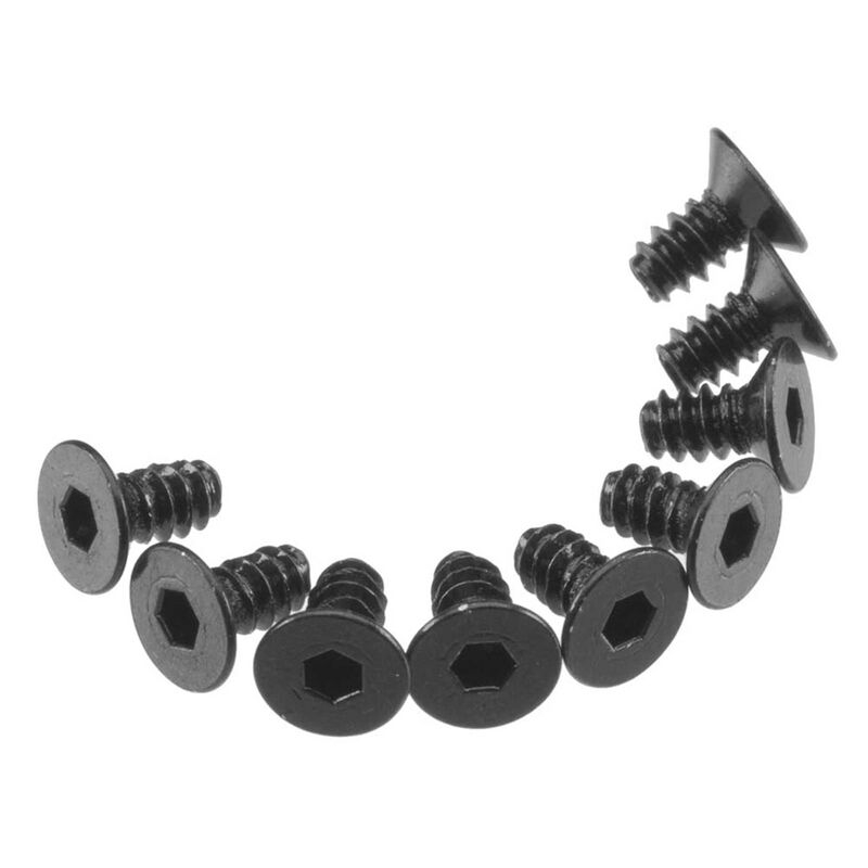 Axa463 hex socket tap flat head m3x6mm black (10)