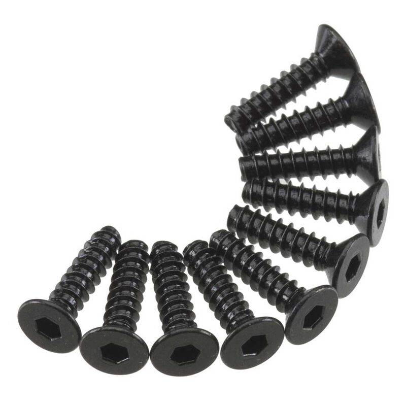 Axa466 hex socket tap flat head m3x12mm black