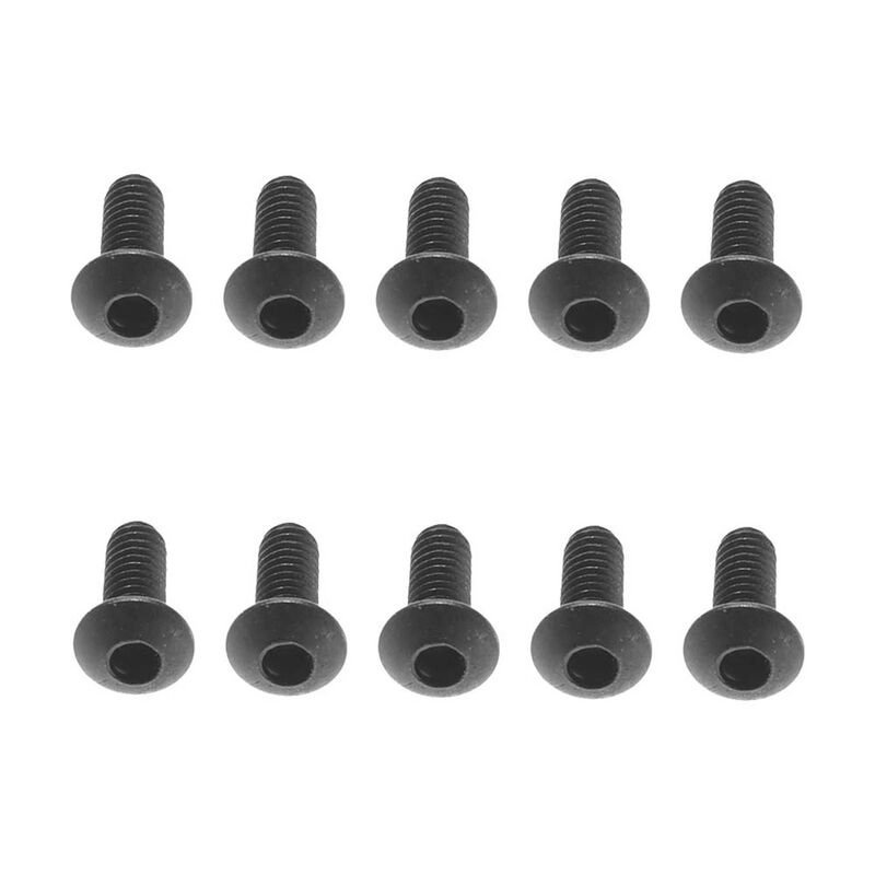Ax31280 m2.6x6mm hex socket button black (10)