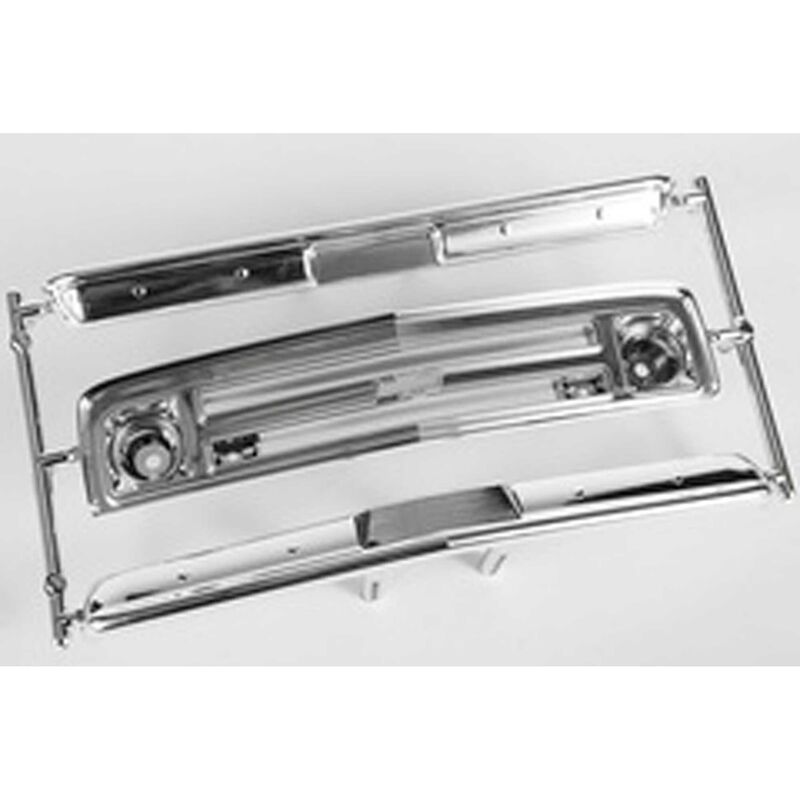 Ax31560 67 chevy c/10 grille bumpers chrome/b