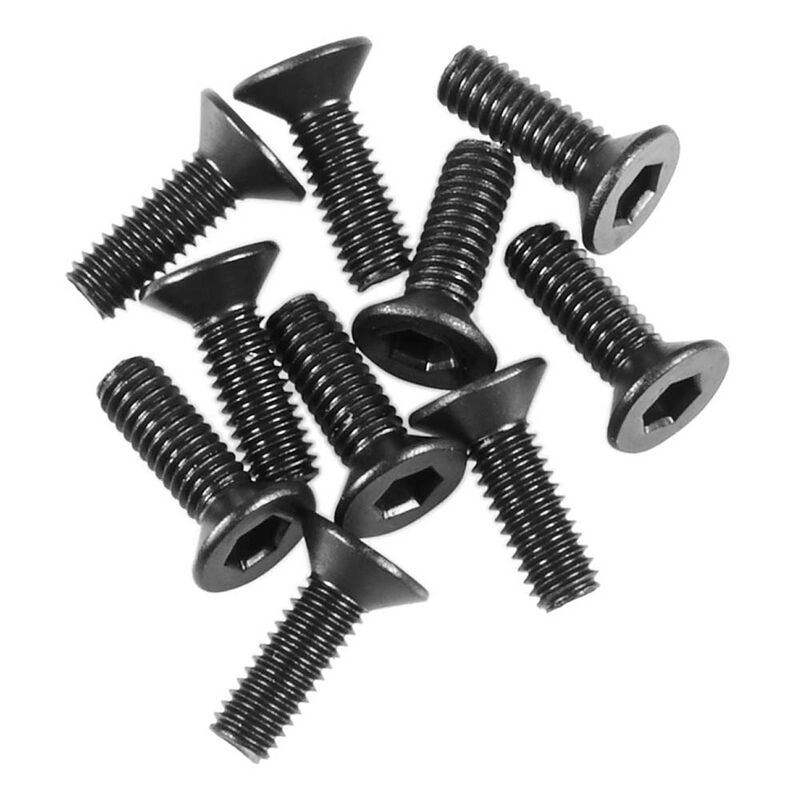 Ax31372 m2.6x8mm hex socket flat head black (10)