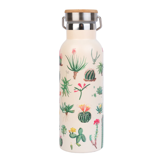 GARRAFA METÁLICA COM PEGA BOTANICAL CACTI